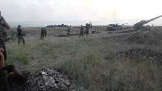 Огонь 152-х мм гаубицы  ВСУ  APU firing from a howitzer