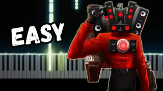 Speakerman Theme Song (Easy Piano Tutorial)