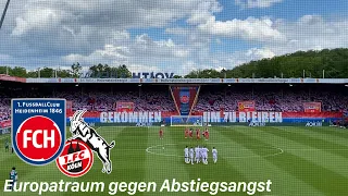 1.FC Heidenheim vs. 1.FC Köln | große Choreos bei Kölner Abstieg und Heidenheimer Traum von Europa