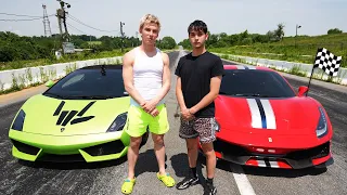 Ferrari 488 Pista vs Stephen Sharer's Lamborghini Sharerghini | DRAG RACE