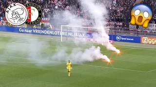 Ajax vs Feyenoord Suspended as Fans Throw Fireworks on Pitch!