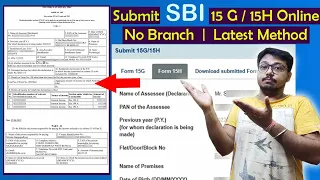 Submit SBI 15G / 15H Form Totally Online in 5 Min | Generate SBI Form 15G/15H Online [Latest Method]