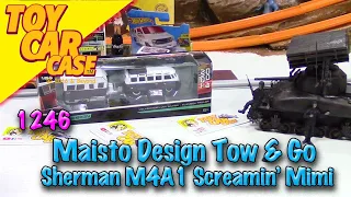 1246 Maisto Design Tow & Go Volkswagen Van Samba Alameda Trailer Toy Car Case