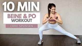 Schlanke Beine & runder Po Workout - ohne springen // 10 MIN Workout für Zuhause  | Tina Halder