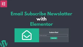 How to Email Subscribe Newslatter Form Design using Elementor Pro