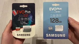 Samsung Evo Plus microSD 128GB/тест/сравнение старой и новой версии