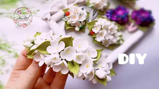 Аромат ВЕСНЫ 🌿🌷🌿Сирень из фоамирана 🌺Заколочки для мамы и дочки🌷🌿