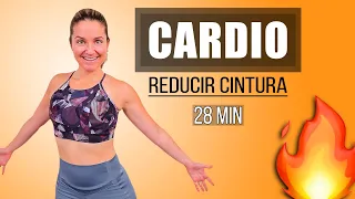 Cardio Cintura Delgada Sin Saltos 🔥 - 28 min