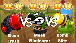 Which god boosted tier 5 Bomb Shooter is the best? (Bloons TD 6)