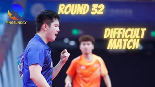 Fan Zhendong (Round 1/32) Super hard match for him