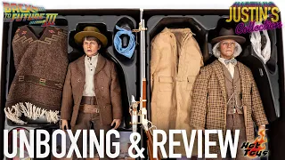 Hot Toys Marty McFly & Doc Brown Back to the Future Part 3 Unboxing & Review