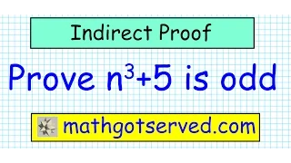 indirect proof 3 Prove that if n^3+5 is odd then n is even contradiction contraposition