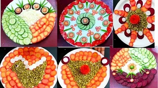 20 Super Salad Decoration ideas / Easy and Beautiful salad decoration / Tomato & cucumber decoration
