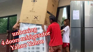 UNBOXING 4DOORS REFRIGERATOR FROM SHARP APPLIANCES