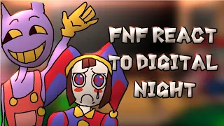 FNF React to Friday Night Funkin' in a Digital Night // Amazing Digital Circus // FNF Mod //