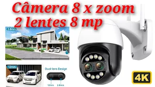 A Melhor camera  lente dupla 4 k 8mp 8 x zoom lente wi-fi  anbiux