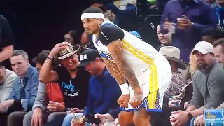 GARY PAYTON II BRUSHED FANS JORDANS DURING GAME 😆 🤣