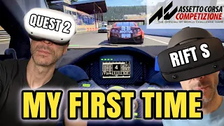 First Time Playing ASSETTO CORSA COMPETIZIONE - Is the VR as Bad as People Say? Quest 2 & Rift S