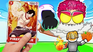 Fighting Blox Fruits Bosses Using Random CARD Abilities