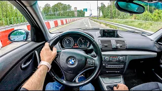 2008 BMW 1 [2.0 118D 143 HP] | POV Test Drive #1243 Joe Black