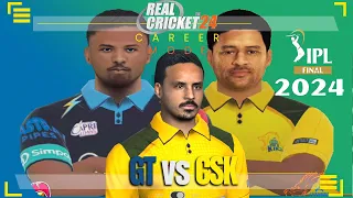 Final - Dhoni Hugs Me? Real Cricket 24 IPL 2024 Career Mode CSK vs GT again Series Ending