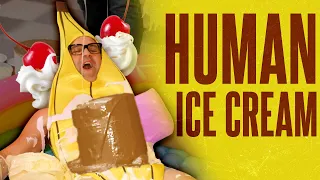 Human Ice Cream Sundae Challenge