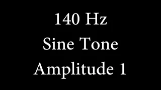 140 Hz Sine Tone Amplitude 1