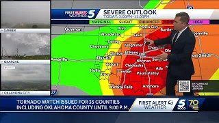 Tornado watch issued for Oklahoma on April 1, 2024