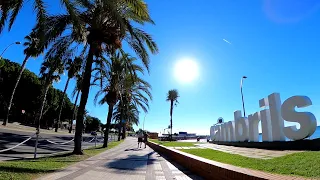 Virtual Indoor Cycling Fat Burning Workout Sunshine Beach Cambrils Ultra HD Video