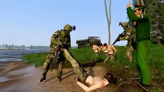 🔴Right on the head! 6 Russian generals shot dead while torturing Ukrainian Women's Troops - ARMA 3