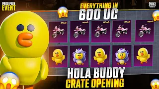 😱EVERYTHING IN 600 UC HOLA BUDDY CRATE OPENING