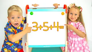 Gaby and Alex do Math Test | Learn and be ready for going Back to School