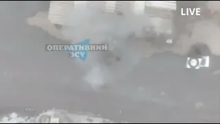 Ukraine war footage, Ukrainian drones destroy Russian Check point,