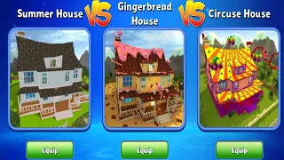 DARK RIDDLE - Circus House VS Summer House VS Gingerbread House - New Neighbor Houses