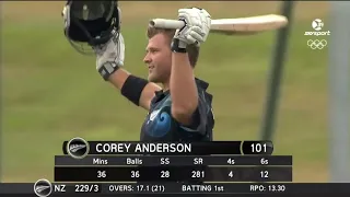 Corey Anderson 131*(47) vs West Indies 3rd ODI 2014 at Queenstown *HD | 2nd Fastest ODI Century |