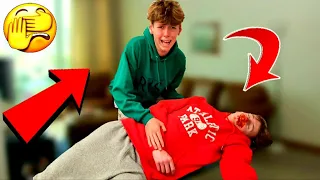 BROKEN NOSE AND PASS OUT PRANK ON BEST FRIEND (HE GOT SCARED)