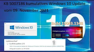 KB 5007186 kumulatives Windows 10 Update vom 09.11.2021.