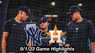 New York Yankees Vs Houston Astros 9/1/23 Game Highlights