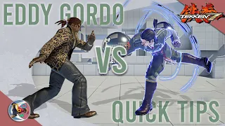 Tekken 7 - Eddy Gordo Quick Tips VS Dragunov (Stylish punishes)