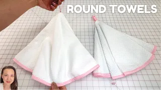 You probably never thought about making a ROUND towel!  -  Essuie mains rond à suspendre