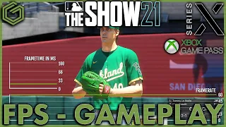 MLB The Show 21 - Xbox Series X - 4K 60FPS Gameplay with and without Framerate