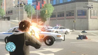 GTA 4 - 6 Star Wanted Level - Niko Bellic Cops Rampage