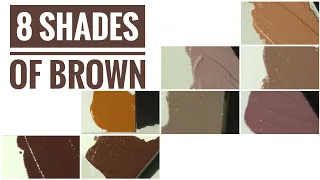 How to mix 8 shades of brown? | Colourmixing Tutorial | Acrylic Colour mixing | Arttips|