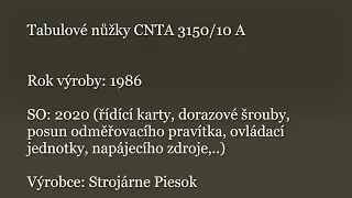 Tabulové nůžky CNTA 3150/10 A