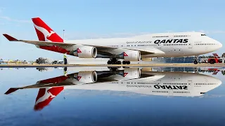 Onboard the Qantas Queen of the Skies - Boeing 747-400 ER - Sydney to Melbourne  in 4K