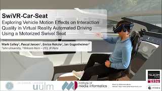 SwiVR-Car-Seat: Vehicle Motion Effects on Interaction Quality in VR Using a Motorized Swivel Seat