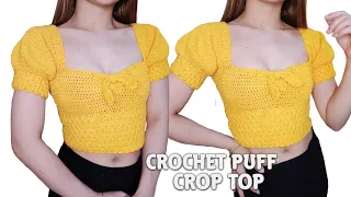 Easy Crochet Puff Top | Crochet Jasmine Stitch | CJ Crochet