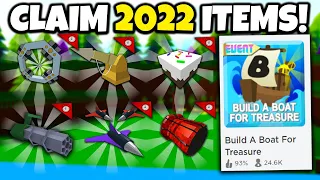 CLAIM RARE ITEMS!! (2023) | Build a boat for Treasure ROBLOX