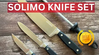 Best Kitchen Knife set for daily use | Amazon SOLIMO four piece knife set | Review