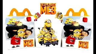 2017 McDONALD'S DESPICABLE ME 3 MINIONS MOVIE HAPPY MEAL TOYS BOX WORLD COLLECTION 2 FULL SET ASIA